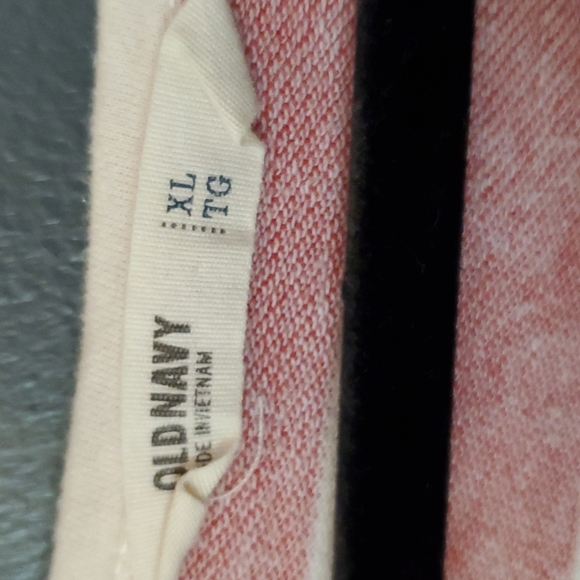 Women’s Striped Old Navy Long Sleeve T with button Henley, size XL - Picture 2 of 5